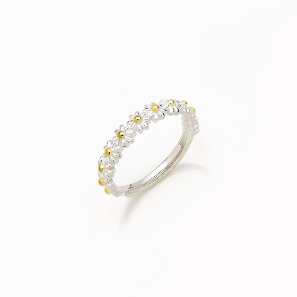 Korean Style Cute Small Daisy Flower Rings For Women Girls Sweet Statement Vintage Cute Daisy Ring Party Jewelry Gift Adjustable 
Korean Style Cute Small Daisy Flower Rings For Women Girls Sweet Statement Vintage Cute Daisy Ring Party Jewelry Gift Adjustable