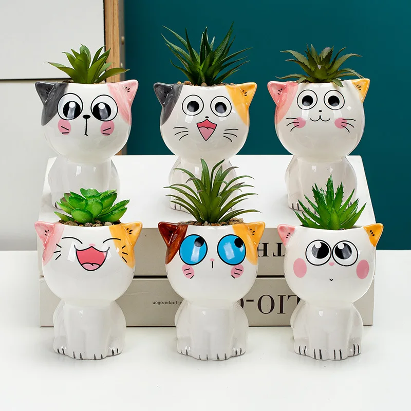 Cartoon Animal Planter Ceramic Flower Pot Fairy Garden Decoration Accesories Home Office Decoration Succulent Flowerpots Crafts
Cartoon Animal Planter Ceramic Flower Pot Fairy Garden Decoration Accesories Home Office Decoration Succulent Flowerpots Crafts