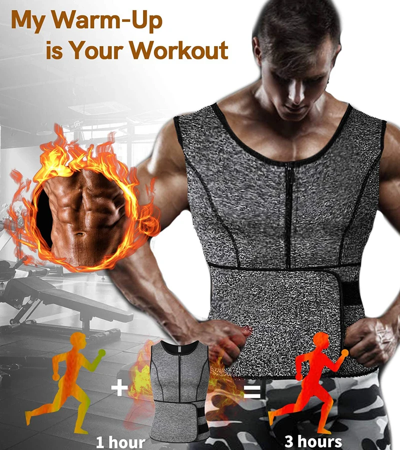 Men Sweat Sauna Vest Waist Trainer Corset Neoprene Body Shaper for Weight Loss Slimming Tank Top Workout Shirt Faja Shapewear
Men Sweat Sauna Vest Waist Trainer Corset Neoprene Body Shaper for Weight Loss Slimming Tank Top Workout Shirt Faja Shapewear