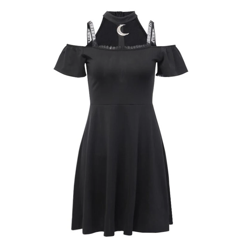 Black Mini Dresses Women 2020 Summer Gothic Harajuku Sexy Streetwear Mesh Moon Lace Strap Halter Female Goth Punk Dress Vestidos
Black Mini Dresses Women 2020 Summer Gothic Harajuku Sexy Streetwear Mesh Moon Lace Strap Halter Female Goth Punk Dress Vestidos
