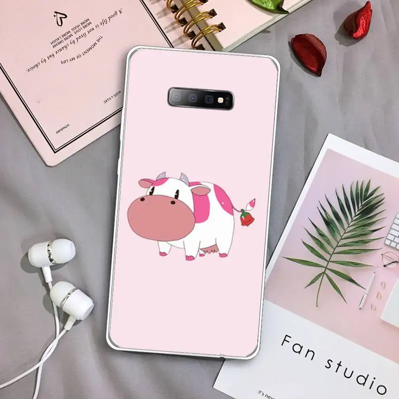Pink cute strawberry cow animal Phone Case Transparent For Samsung Galaxy S A 5 7 8 9 2015 20 edge plus 10 e lite 2019
Pink cute strawberry cow animal Phone Case Transparent For Samsung Galaxy S A 5 7 8 9 2015 20 edge plus 10 e lite 2019