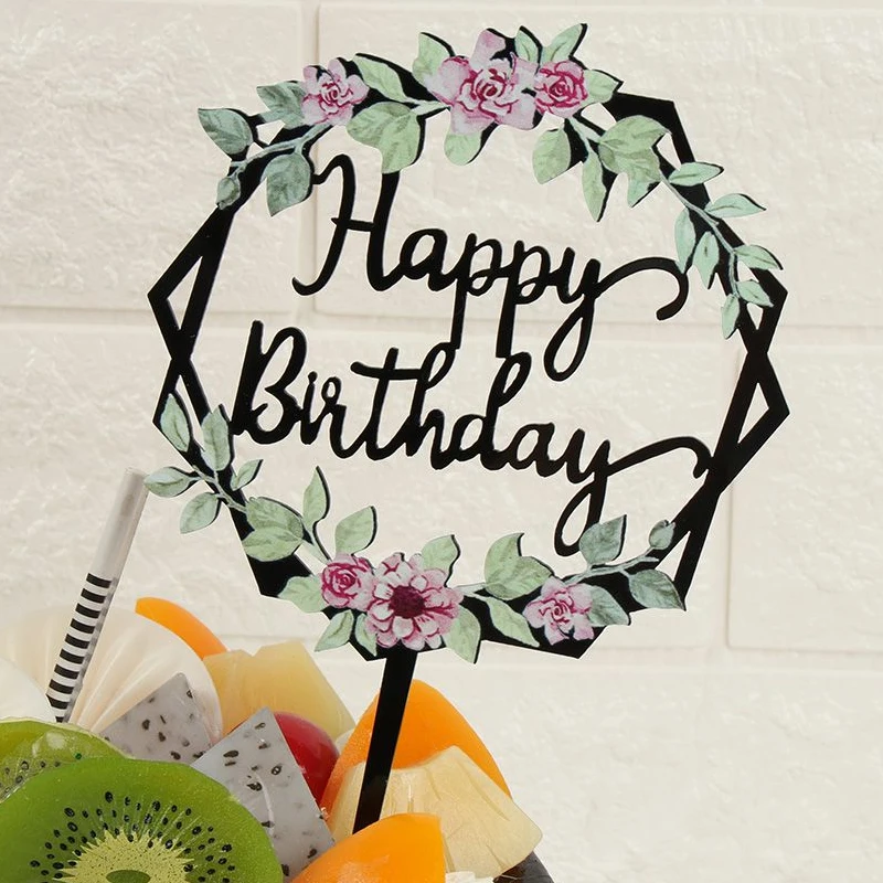 1Pc Colored flowers Happy Birthday Cake Topper Golden Acrylic Birthday Party Dessert Decoration for Baby shower Baking Supplies
1Pc Colored flowers Happy Birthday Cake Topper Golden Acrylic Birthday Party Dessert Decoration for Baby shower Baking Supplies