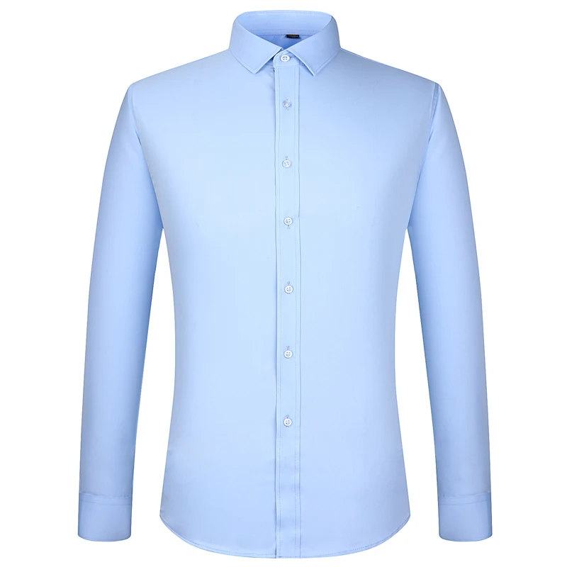Men's Classic Long Sleeve Solid Basic Dress Shirt Pocket-less Design Regular-fit Non-iron Bamboo Fiber Business Stretch Shirts
Men's Classic Long Sleeve Solid Basic Dress Shirt Pocket-less Design Regular-fit Non-iron Bamboo Fiber Business Stretch Shirts