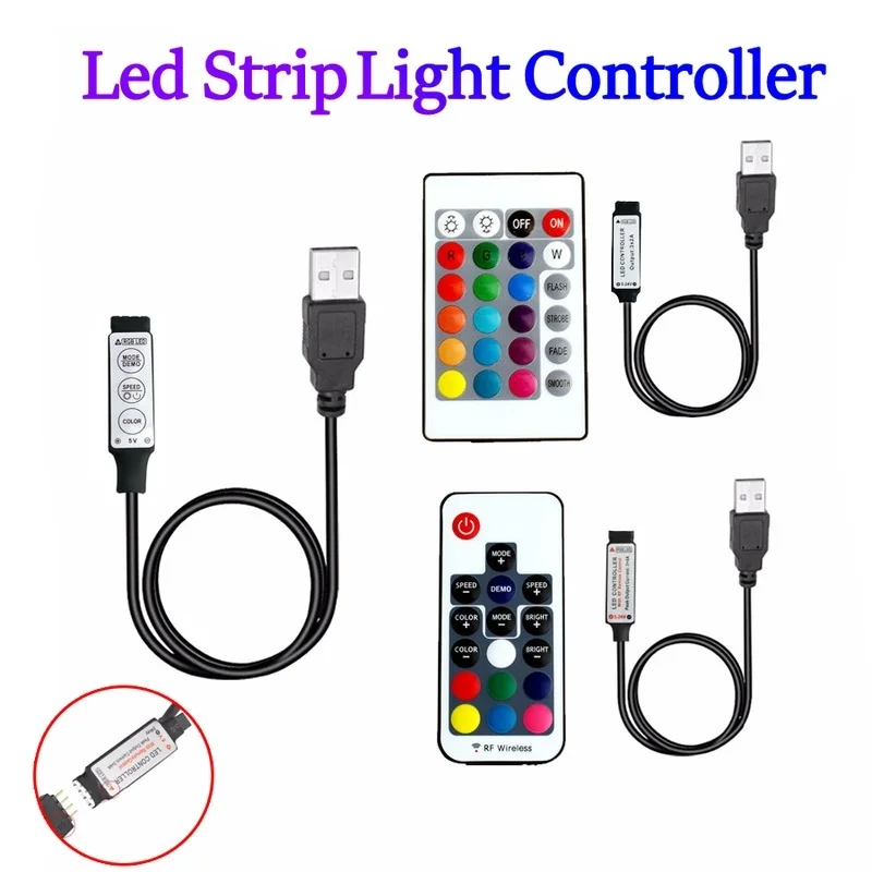 USB LED RGB Controller 12v 5v 24v IR RF Led Remote Controller 5V 12V 24V usb rgb led controller 3 17 24 Key For Led Strip Lights
USB LED RGB Controller 12v 5v 24v IR RF Led Remote Controller 5V 12V 24V usb rgb led controller 3 17 24 Key For Led Strip Lights