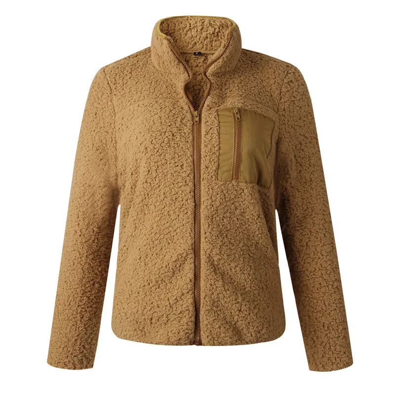 Women Fleece Jacket for Hiking Camping Daily Stand Collar Straight Cotton Coat Chest Big Pocket Spring Autumn Thermal Soft Lady 
Women Fleece Jacket for Hiking Camping Daily Stand Collar Straight Cotton Coat Chest Big Pocket Spring Autumn Thermal Soft Lady