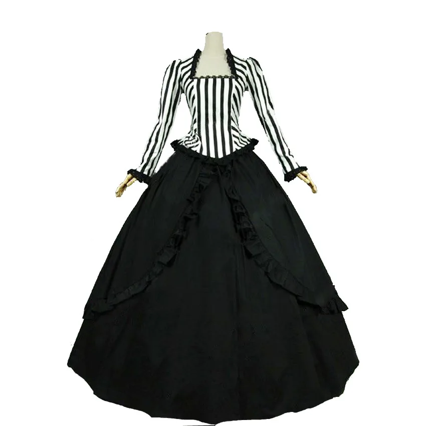 

2021 New Medieval retro Renaissance Victorian court dress cotton Dress for women sexy party lolita costume New XXS-3XL