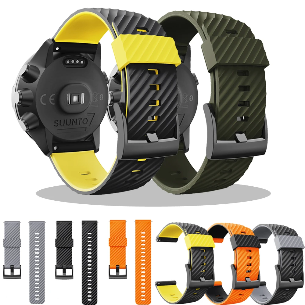 

Силиконовый ремешок для часов для Suunto Spartan Sport/Sport наручные часы hr для Suunto 9 baro D5 Замена часов для Suunto 7 браслета
