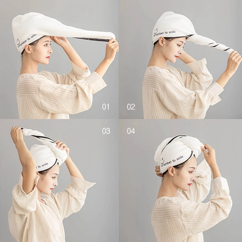 Coral Fleece Dry Hair Cap Absorbent And Quick-drying Microfiber Headband Dry Hair Towel Shower Cap Dry Hair Towel 
Coral Fleece Dry Hair Cap Absorbent And Quick-drying Microfiber Headband Dry Hair Towel Shower Cap Dry Hair Towel