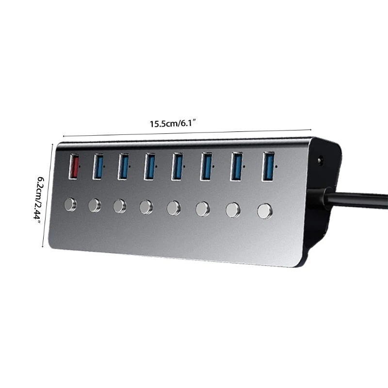 X7AA USB 3.0 Hub 7 Port Multiple Expander 3.0 with Charging Port, Independent Switch
X7AA USB 3.0 Hub 7 Port Multiple Expander 3.0 with Charging Port, Independent Switch