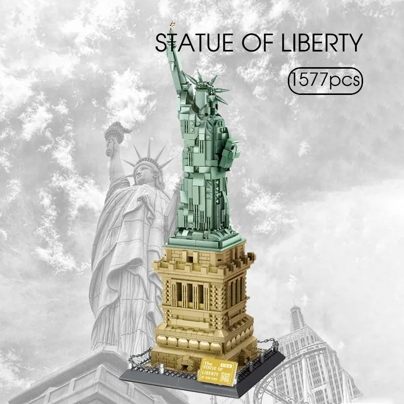 1577pcs Classic World Architecture Series Statue of Liberty Model Building Blocks Set MOC City Streetview Toys children’s Gifts
1577pcs Classic World Architecture Series Statue of Liberty Model Building Blocks Set MOC City Streetview Toys children’s Gifts