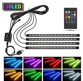 High Quality 4pcs 8 Color RGB Lights LED Strip Neon Decorative Lights Wireless Remote Music Voice Control Car Interior Stripe
High Quality 4pcs 8 Color RGB Lights LED Strip Neon Decorative Lights Wireless Remote Music Voice Control Car Interior Stripe