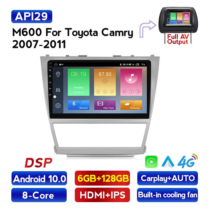 10.1inch full touch screen Android 10 For Toyota Camry 2007~2011 car radio wifi gps navigator BT DSP
10.1inch full touch screen Android 10 For Toyota Camry 2007~2011 car radio wifi gps navigator BT DSP