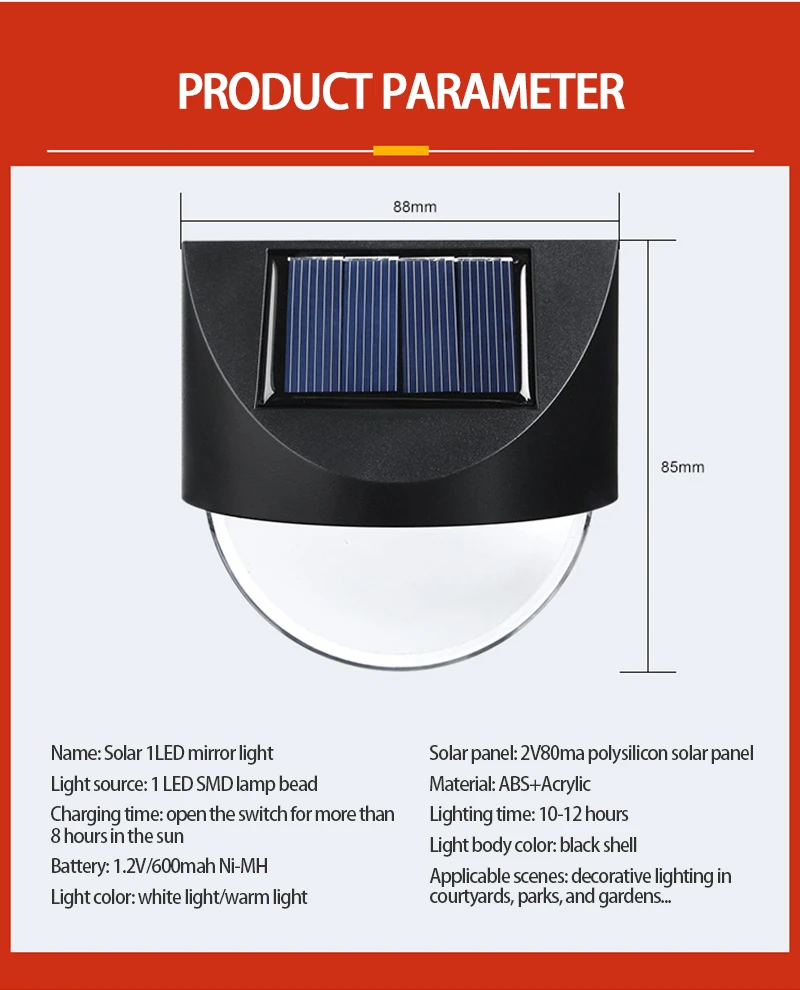 LED Solar Light Outdoor Solar Lamp Powered Sunlight Waterproof Light Home Garden Decoration Lighting Stair Lights Step Lights
LED Solar Light Outdoor Solar Lamp Powered Sunlight Waterproof Light Home Garden Decoration Lighting Stair Lights Step Lights