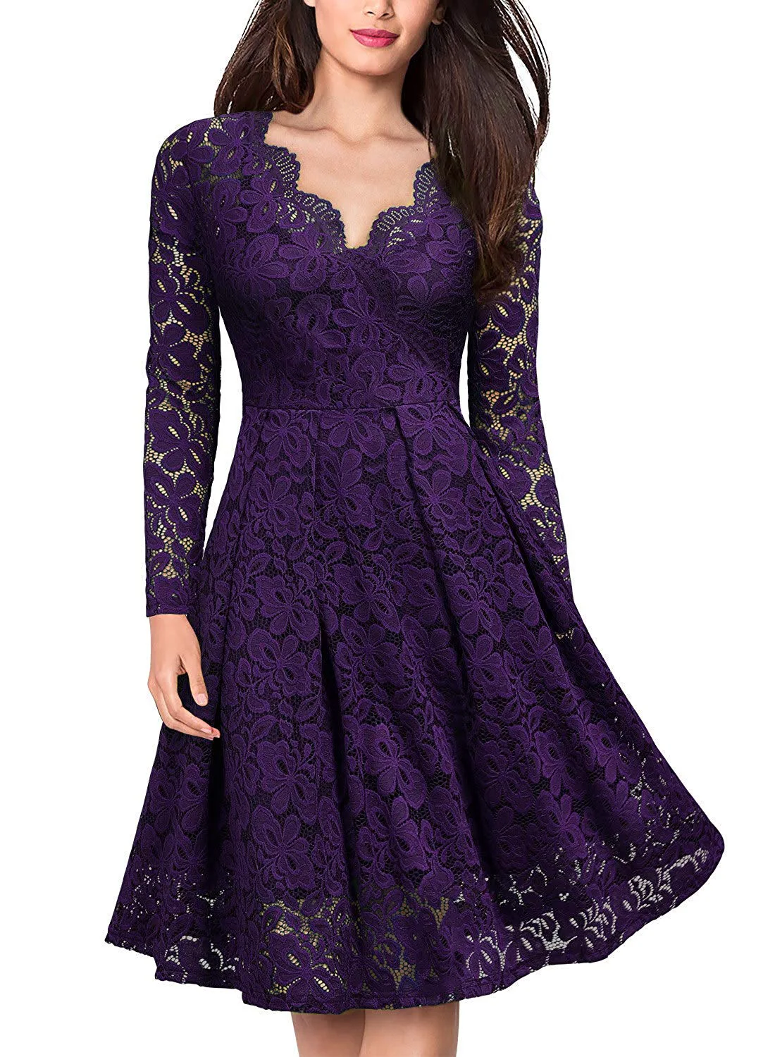 Autumn A-line Lace Women's Dress High Waist V-neck Swing Hollow Floral Dresses Party Office Lady Dress vestidos mujer
Autumn A-line Lace Women's Dress High Waist V-neck Swing Hollow Floral Dresses Party Office Lady Dress vestidos mujer