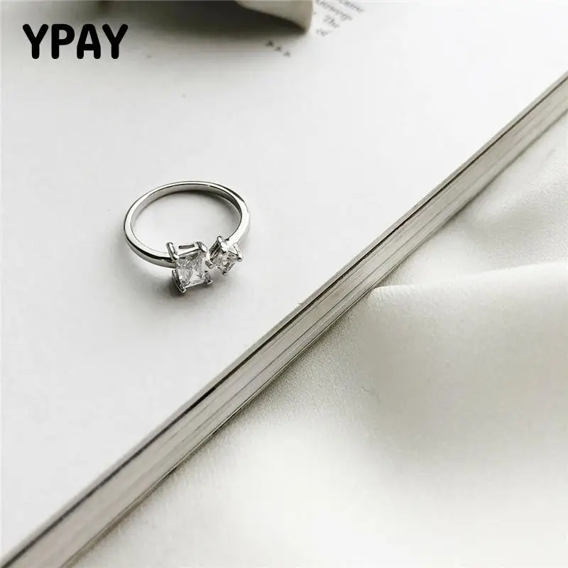 Женские кольца на палец YPAY, элегантные кольца из серебра 925 пробы с двойным квадратным цирконием, YMR684
Женские кольца на палец YPAY, элегантные кольца из серебра 925 пробы с двойным квадратным цирконием, YMR684