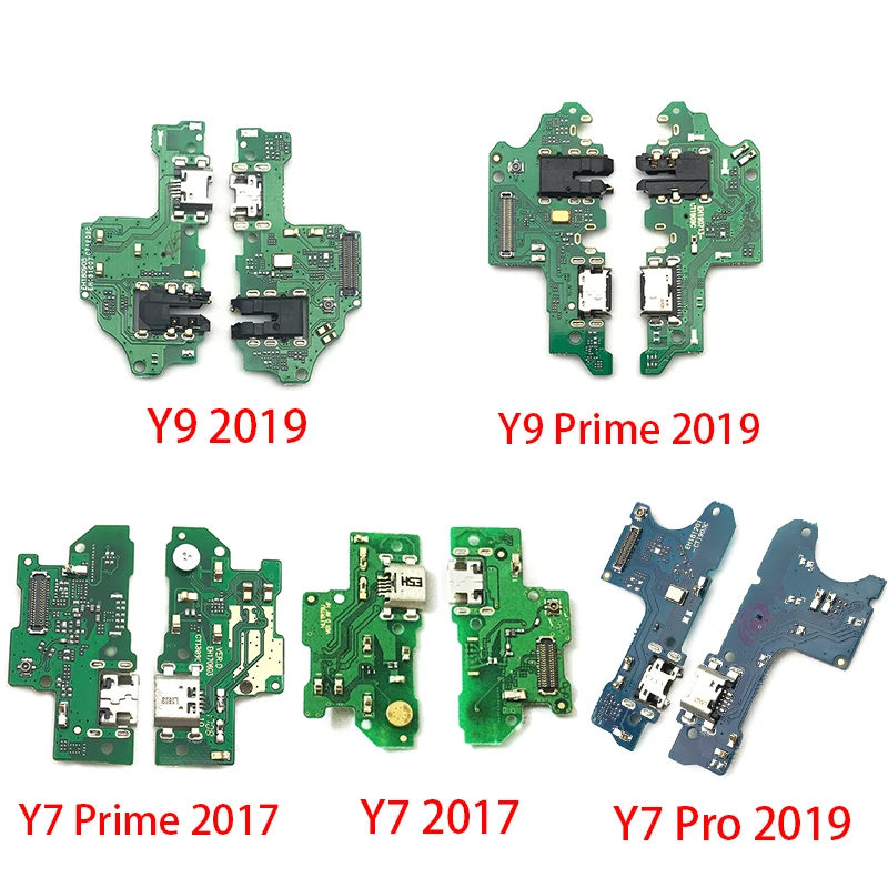10 шт. USB зарядный порт Mic док разъем плата гибкий кабель для Huawei Y6 Y5 Y7 Pro Y9 Prime 2017 2018 P