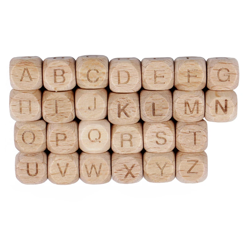 60Pcs/Lot Beech Wooden Beads Square Shape Letter Wood Beads For DIY Baby Teether Nursing Jewelry Making Craft Accessories
60Pcs/Lot Beech Wooden Beads Square Shape Letter Wood Beads For DIY Baby Teether Nursing Jewelry Making Craft Accessories
