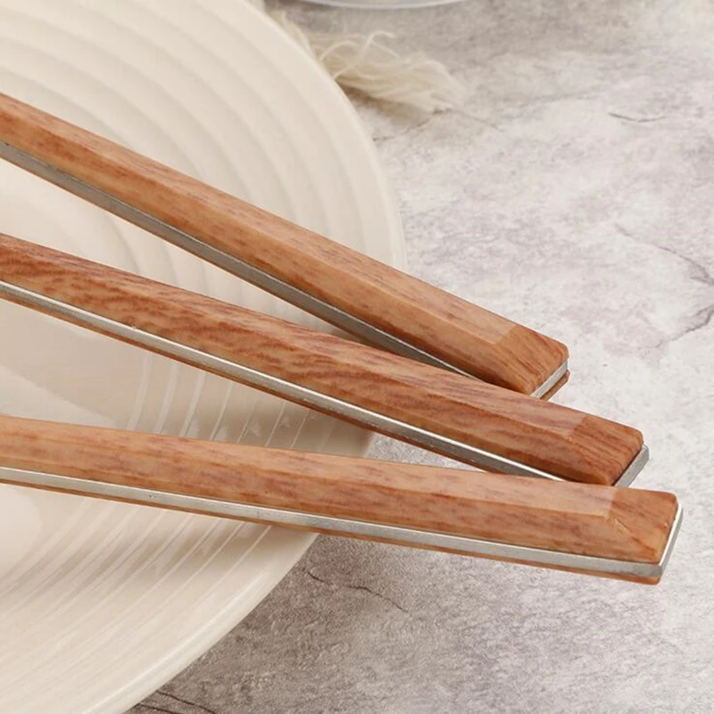 24Pcs 304 Stainless Steel Tableware Set Glossy Wood Silver Dinnerware Sets Western Food Knife fork Teaspoon Cutleries
24Pcs 304 Stainless Steel Tableware Set Glossy Wood Silver Dinnerware Sets Western Food Knife fork Teaspoon Cutleries