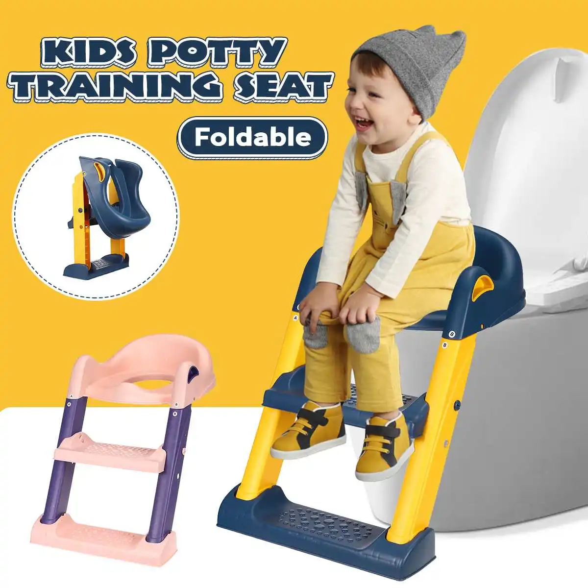 Folding Infant Potty Seat Urinal Backrest Training Chair with Step Stool Ladder for Baby Toddlers Boys Girls Safe Toilet Potties
Folding Infant Potty Seat Urinal Backrest Training Chair with Step Stool Ladder for Baby Toddlers Boys Girls Safe Toilet Potties