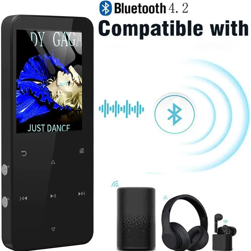 Mp3-плеер с Bluetooth, Портативный Hi-Fi музыкальный плеер без потерь с FM-радио, диктофоном
Mp3-плеер с Bluetooth, Портативный Hi-Fi музыкальный плеер без потерь с FM-радио, диктофоном