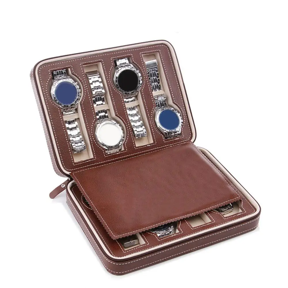 2/4/8 Grids Portable Faux Leather Zipper Travel Watch Storage Case Box Organizer Watches Display Men Women Watch Collector Case
2/4/8 Grids Portable Faux Leather Zipper Travel Watch Storage Case Box Organizer Watches Display Men Women Watch Collector Case