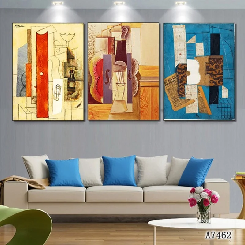 3 Pcs Abstract Home Canvas Painting Creative Wall Decoration Frameless Painting Core Home Decoration Living Room Wall Art Decor