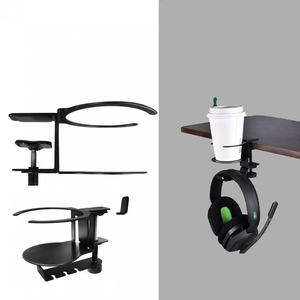Rotatable Practical Drink Cup Rack Organizer Smooth Surface Headphone Mount Multifunctional for Desk
Rotatable Practical Drink Cup Rack Organizer Smooth Surface Headphone Mount Multifunctional for Desk