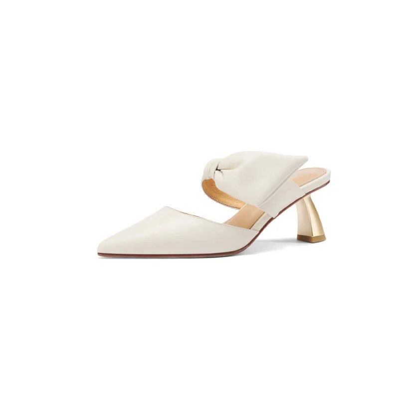 Size can be returned elegant kitten with bow full leather 2021 summer new pointed Baotou sandals women's Muller slippers
Size can be returned elegant kitten with bow full leather 2021 summer new pointed Baotou sandals women's Muller slippers