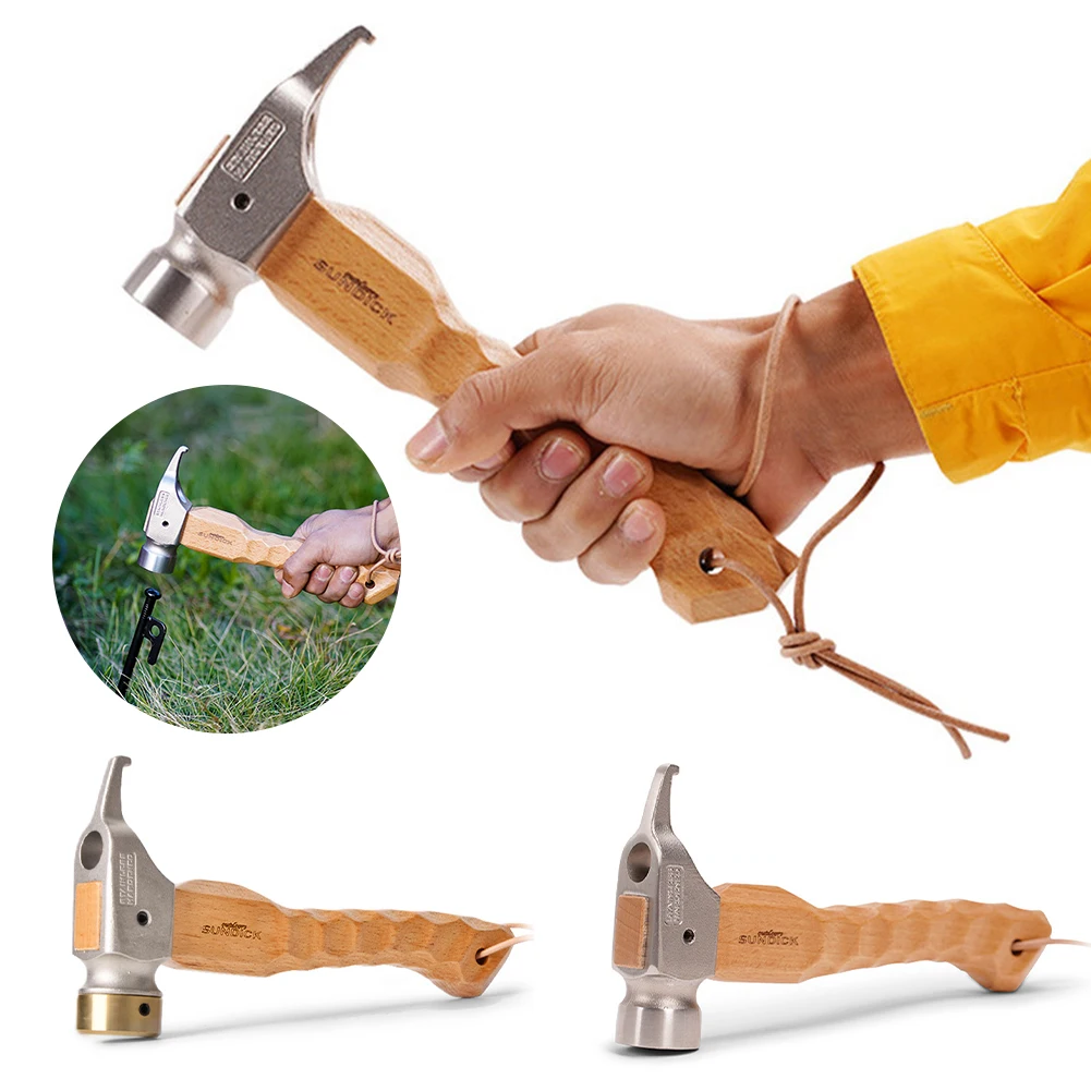 Camping Hammer Stainless Steel Copper Outdoor Camping Tent Stake Mallet with Stake Puller Grond Nail Hammer Camping Accessories
Camping Hammer Stainless Steel Copper Outdoor Camping Tent Stake Mallet with Stake Puller Grond Nail Hammer Camping Accessories