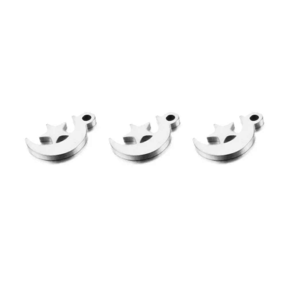 Stainless Steel Moon Star Charms Metal Small 6x10mm Pendant DIY Jewelry Making Accessories Encanto Wholesale 50pcs
Stainless Steel Moon Star Charms Metal Small 6x10mm Pendant DIY Jewelry Making Accessories Encanto Wholesale 50pcs