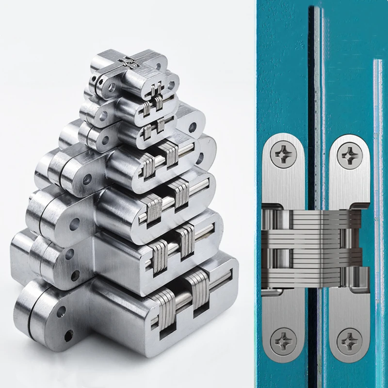 KK&FING 2pcs 304 Stainless Steel Hidden Hinges Invisible Concealed Folding Door Hinge With Screw For Furniture Hardware
KK&FING 2pcs 304 Stainless Steel Hidden Hinges Invisible Concealed Folding Door Hinge With Screw For Furniture Hardware