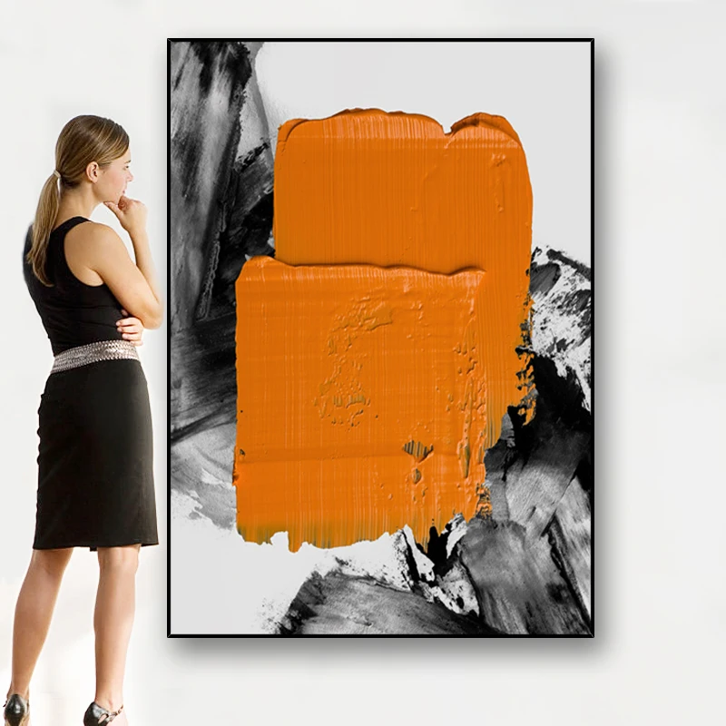 Hand-Painted Oil Painting Black and White Orange Hills Wall Hanging Art for Living Room Bedroom Home Office Hotel Decor No Frame
Hand-Painted Oil Painting Black and White Orange Hills Wall Hanging Art for Living Room Bedroom Home Office Hotel Decor No Frame
