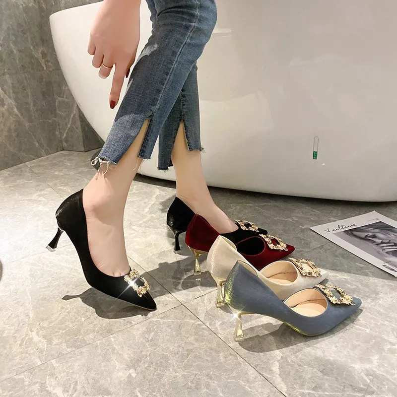 Closed Shoes High Heels Stiletto Lace-Up Pointed Pumps Hollow Work Dress Professional Slip On Sandals Ladies Fine Gold Straps To
Closed Shoes High Heels Stiletto Lace-Up Pointed Pumps Hollow Work Dress Professional Slip On Sandals Ladies Fine Gold Straps To