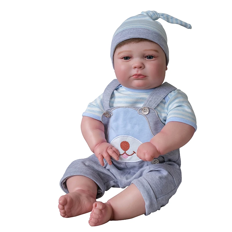 50CM Reborn Baby Boy Joseph Full Body Silicone Reborn Dolls Rooted Hair 100% Hand Painted Doll 3D Skin with Visible Veins
50CM Reborn Baby Boy Joseph Full Body Silicone Reborn Dolls Rooted Hair 100% Hand Painted Doll 3D Skin with Visible Veins