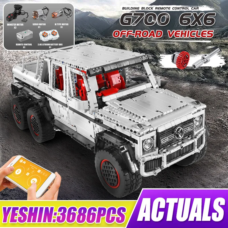Моторизованный внедорожник G63 6x6 1:10, в сборе, Детский конструктор, рождественские подарки
Моторизованный внедорожник G63 6x6 1:10, в сборе, Детский конструктор, рождественские подарки