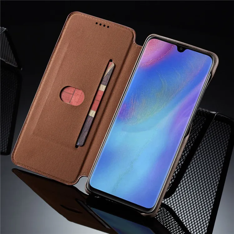 LC.imeeke ультратонкий кожаный чехол-книжка для телефона Huawei P40 Lite P30 Pro с подставкой и