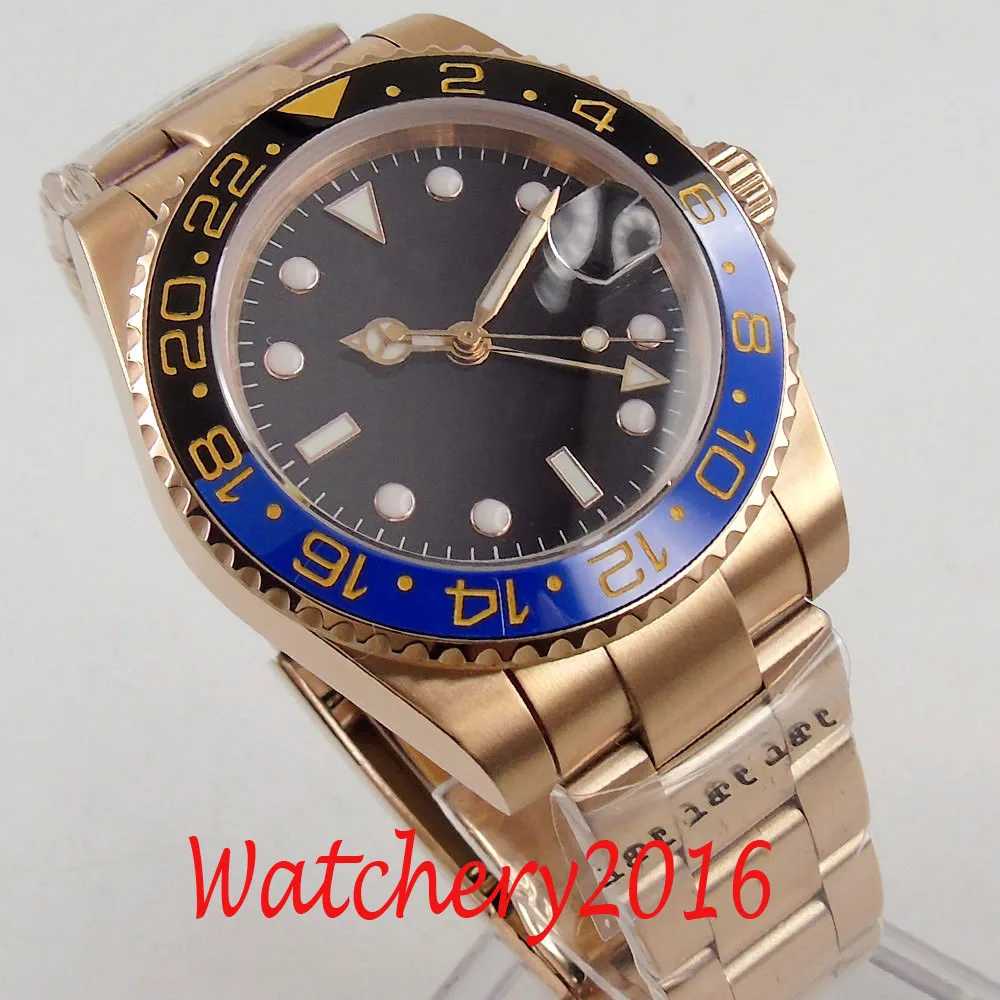 BLIGER Design Brand Luxury Watch Automatic Sterile Watch GMT Stainless Rose Gold Sapphire Ceramic Bezel Mechanical Mens Watch
BLIGER Design Brand Luxury Watch Automatic Sterile Watch GMT Stainless Rose Gold Sapphire Ceramic Bezel Mechanical Mens Watch
