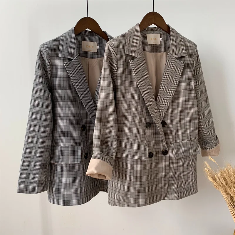 autumn clothes women Korean plaid blazer women jacket loose casual suit jacket women blazers and jackets plaid blazer feminino
autumn clothes women Korean plaid blazer women jacket loose casual suit jacket women blazers and jackets plaid blazer feminino