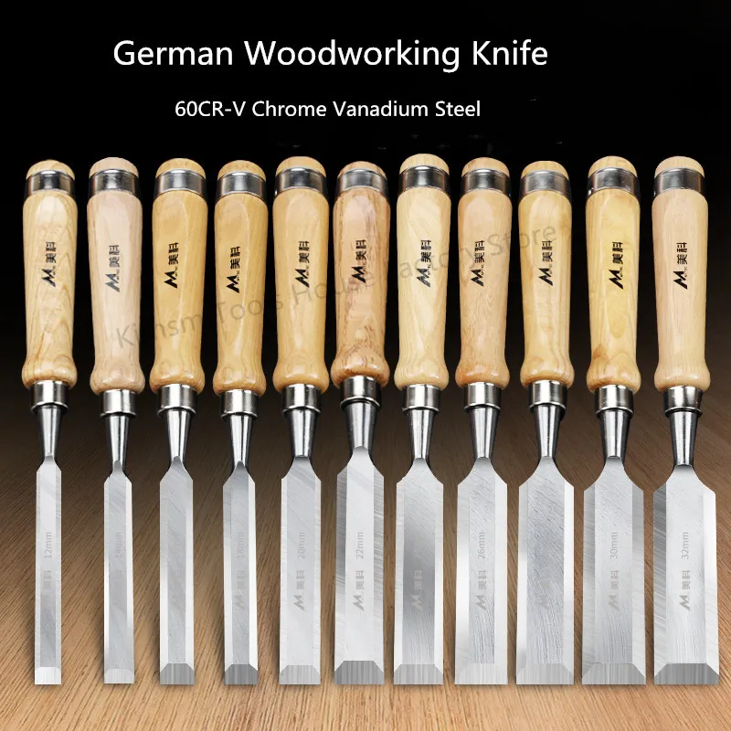 

6~38mm German Woodwork Chisels Woodcut Woodcarve Gouge Sculpture Engraving Chisel Knife Mortise Craft Carpenter DIY Hand Tools