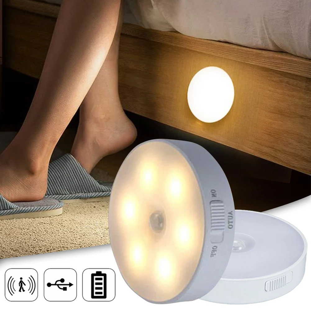 LED Night Light Wireless USB Rechargeable Motion Sensor Light Adhesive Induction Bedside Lamp for Home Bedroom Cabinet
LED Night Light Wireless USB Rechargeable Motion Sensor Light Adhesive Induction Bedside Lamp for Home Bedroom Cabinet