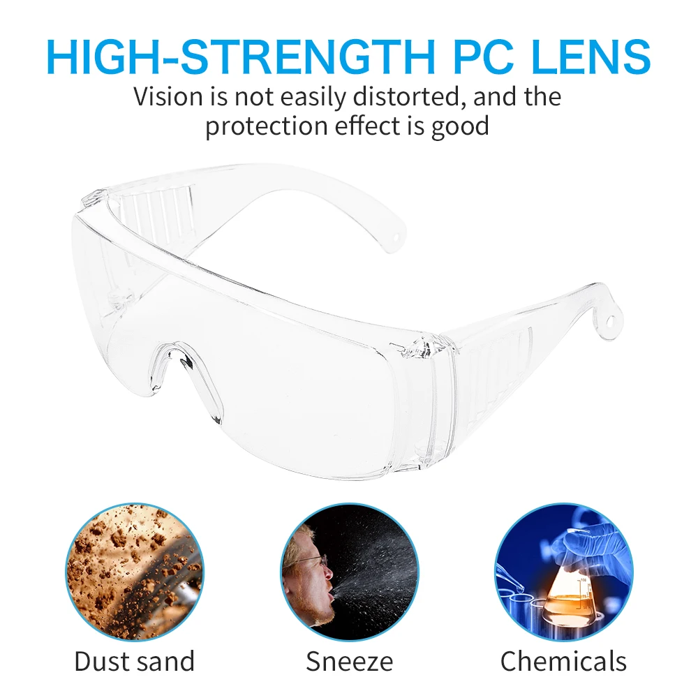 Safety Protective Goggles Glasses Transparent Dust-Proof Glasses Lab Dental Eyewear Splash Eye Protective Anti-wind Glasses Q30
Safety Protective Goggles Glasses Transparent Dust-Proof Glasses Lab Dental Eyewear Splash Eye Protective Anti-wind Glasses Q30