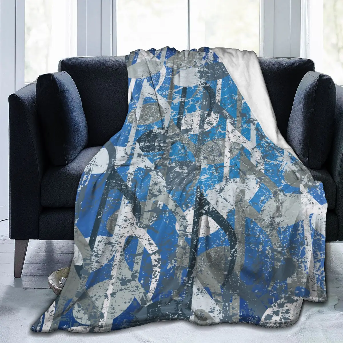 Flannel Blanket Vintage Blue Music Notes Ultra-Soft Micro Fleece Blanket for Bathrobe Sofa Bed Travel Home Winter Spring Fall 
Flannel Blanket Vintage Blue Music Notes Ultra-Soft Micro Fleece Blanket for Bathrobe Sofa Bed Travel Home Winter Spring Fall