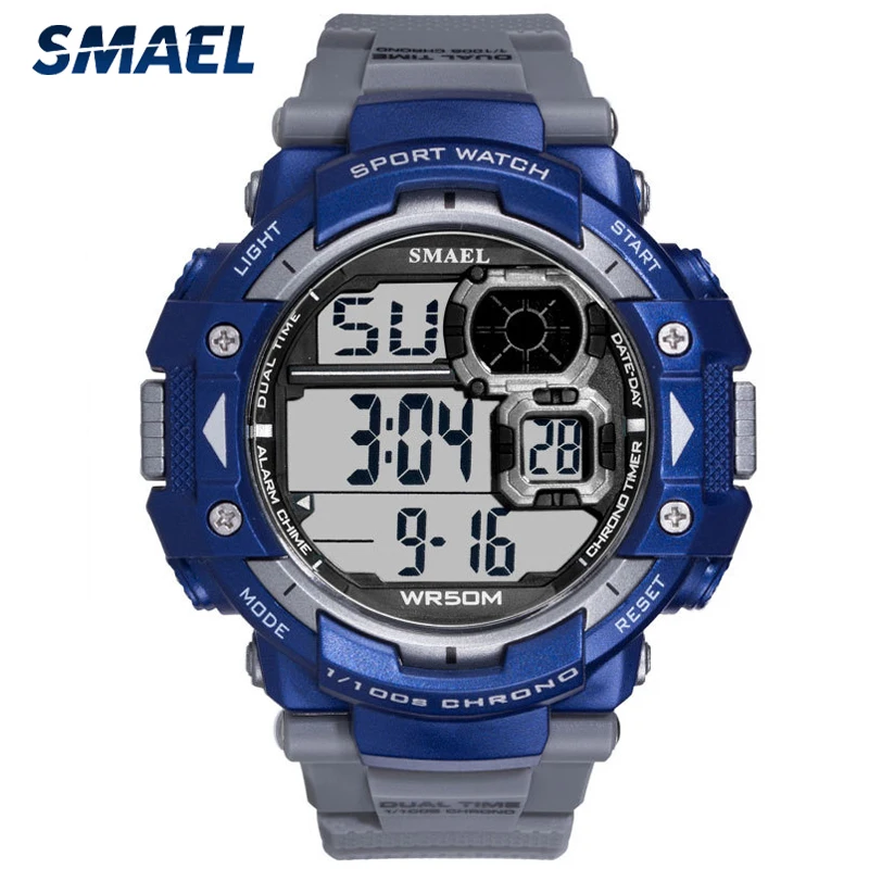 

SMAEL Digital LED Watch Men Luxury Brand Military Wristwatch For Male 12/24 Hours Chronograph Men's Clock Relogio Masculino