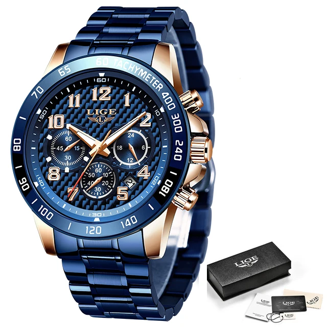 LIGE 2020 Arrival Mens Watches Top Luxury Brand Sports Watch Men Chronograph Quartz Clock Wristwatch Date Male Relogio Masculino
LIGE 2020 Arrival Mens Watches Top Luxury Brand Sports Watch Men Chronograph Quartz Clock Wristwatch Date Male Relogio Masculino