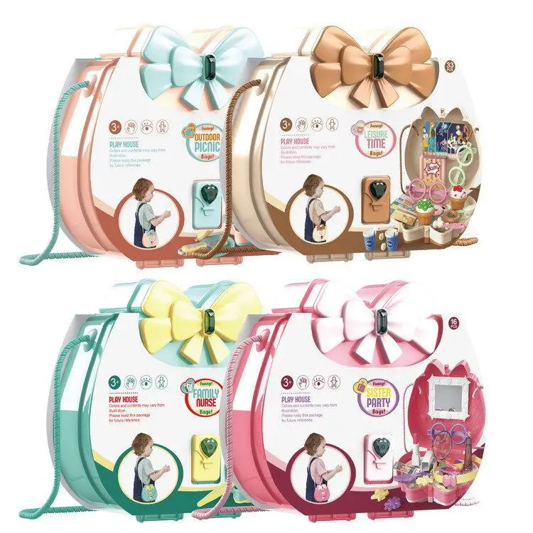 Pretent play Backpack Simulation Miniature Pan Set kitchen Food Cosmetic Nurse Educational Child Children's Toys for Girls Gift
Pretent play Backpack Simulation Miniature Pan Set kitchen Food Cosmetic Nurse Educational Child Children's Toys for Girls Gift