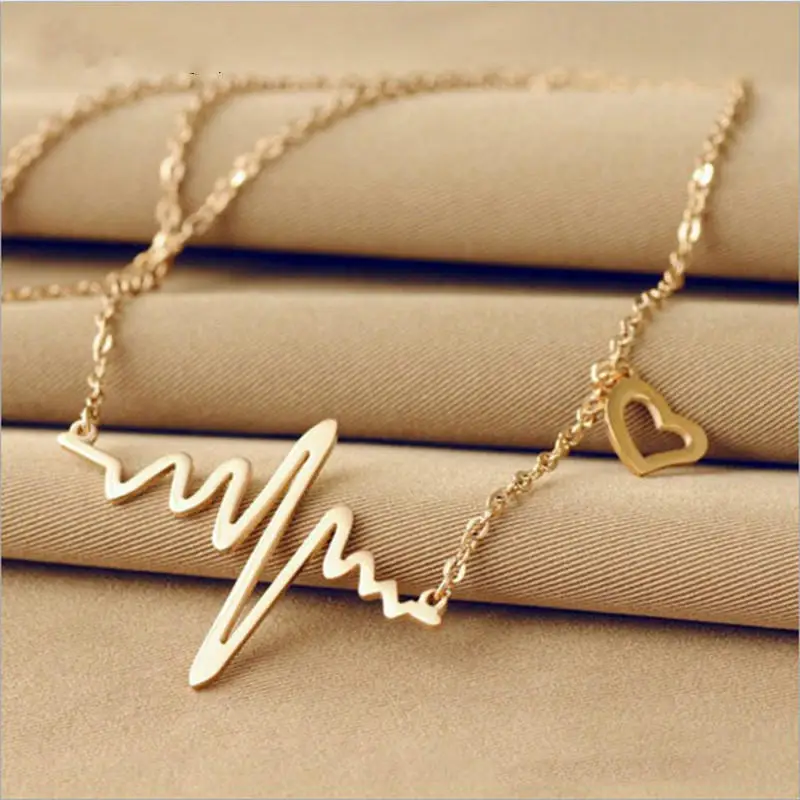 Ecg Necklace Love Heart Shape Titanium Steel Heart Shape Clavicle Chain Heart Pendant Necklace Female Vintage Necklace Jewelry
Ecg Necklace Love Heart Shape Titanium Steel Heart Shape Clavicle Chain Heart Pendant Necklace Female Vintage Necklace Jewelry