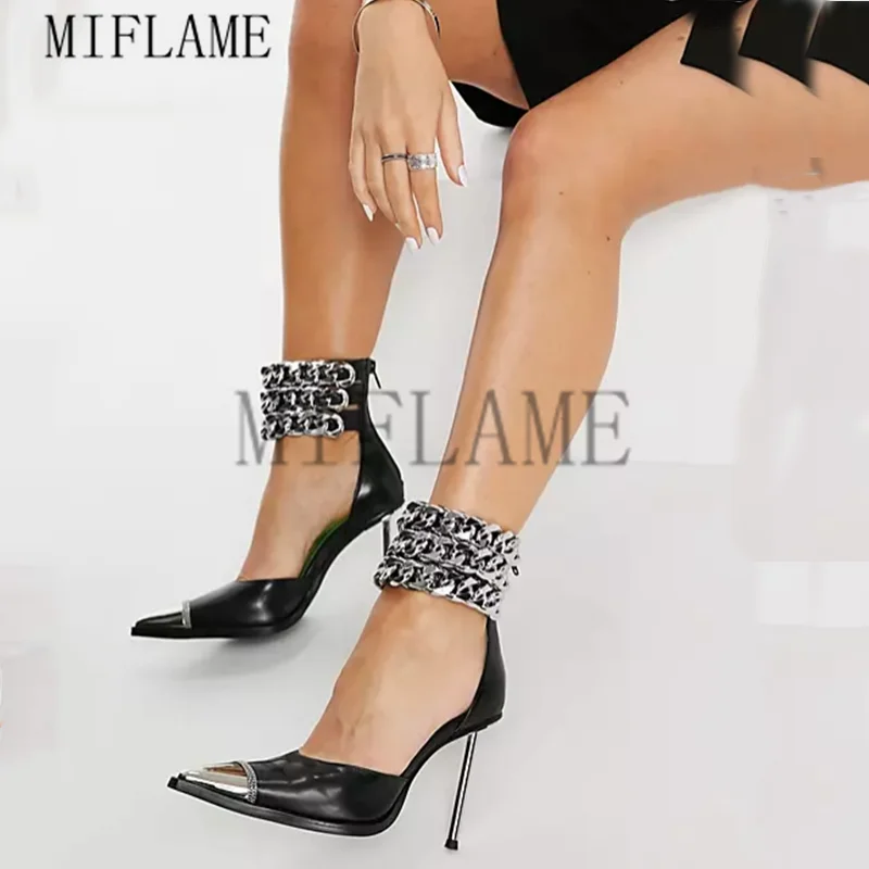 Fashion Pointed Toe High Heeled Pumps Shoes Sexy Chain Ankle Straps Mixed Colors Shallow Shoes Women Nightclub Party High Heels
Fashion Pointed Toe High Heeled Pumps Shoes Sexy Chain Ankle Straps Mixed Colors Shallow Shoes Women Nightclub Party High Heels