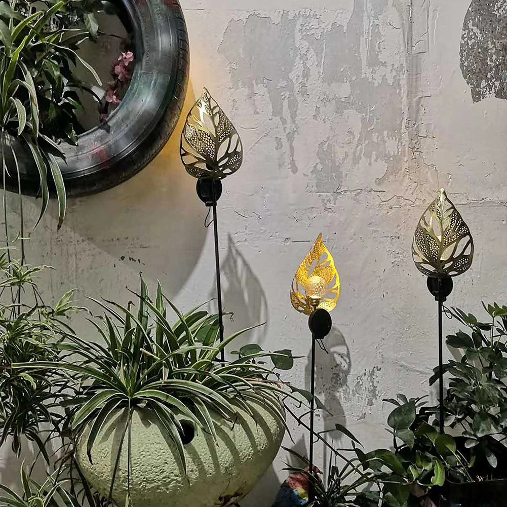 Outdoor Lighting LED Ground Garden Decorative Small Tube Solar Light Hollow Wrought Iron Leaf Lawn Stakes Lamp Garden Art
Outdoor Lighting LED Ground Garden Decorative Small Tube Solar Light Hollow Wrought Iron Leaf Lawn Stakes Lamp Garden Art