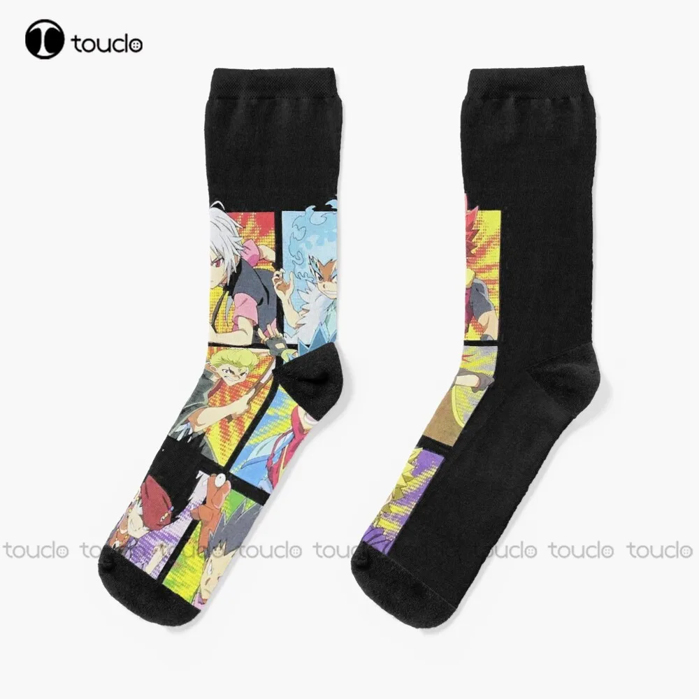 Beyblade Burst Boys Spinner Tops Graphic Character Grid Socks White Soccer Socks Men Personalized Custom 360° Digital Print
Beyblade Burst Boys Spinner Tops Graphic Character Grid Socks White Soccer Socks Men Personalized Custom 360° Digital Print