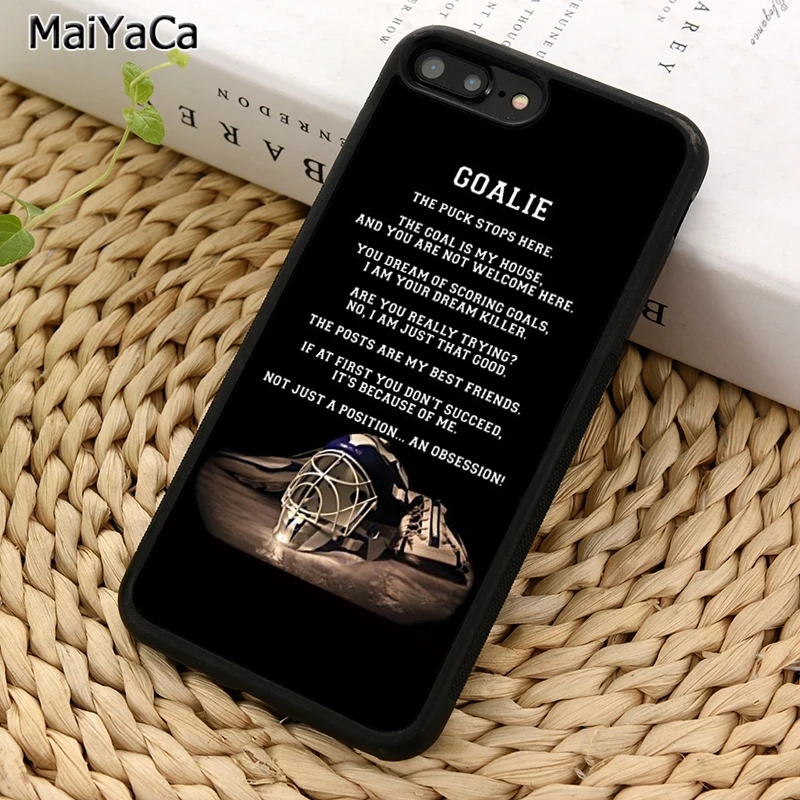 Чехол MaiYaCa на шлем для хоккея с шайбой iPhone X XR XS 11 12 Pro MAX 5 6 7 8 Plus Samsung Galaxy S5 S6 S7 S8 S9